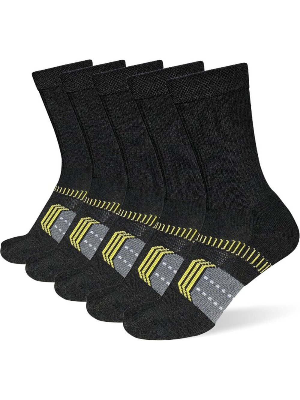 Cushioned Breathable Athletic Running Crew Socks for Women - 5 Pairs, Comfort